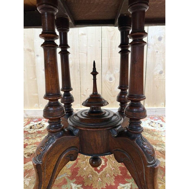 English-Style Victorian Marquetry Games Table For Sale - Image 5 of 10