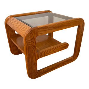 1970s Mid-Century Modern Lou Hodges Oak Side Table