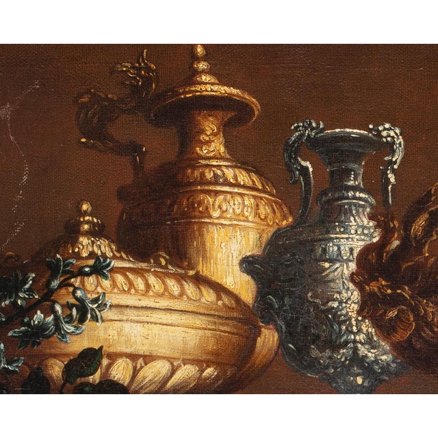 Unknown, Roman Maestro, Still Life, 1800s, Oil on Canvas, Framed For Sale - Image 6 of 12