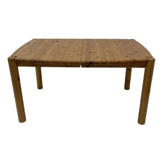 Extendable Pine Wood Dining Table , 1970s For Sale