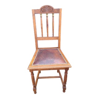 Vintage Mid-Century Oak Single Chair For Sale