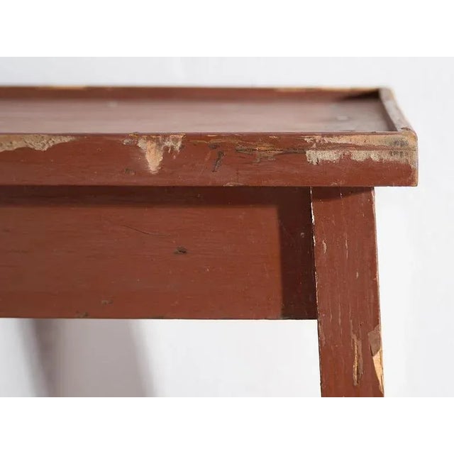 Red Vintage Plant Stand, 1920 For Sale - Image 8 of 9