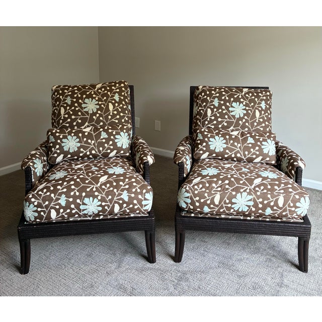 Late 20th Century Pair of McGuire “Umbria” Lounge Chairs For Sale In Charlotte - Image 6 of 9