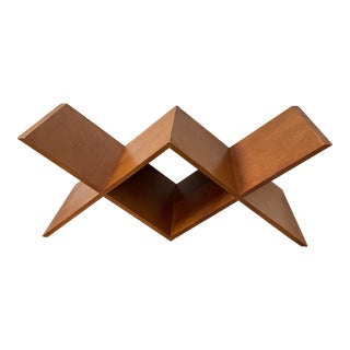 1950s Vintage Diamond-Shaped Maple Bookshelf For Sale