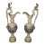 Fine Pair of Bacchonalian Renaissance Revival Bronze Tall Ewers Goblets For Sale