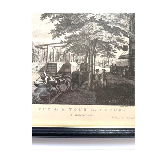 Pair of 18th-Century Fouquet Gravures of Amsterdam - Later Prints For Sale - Image 4 of 10