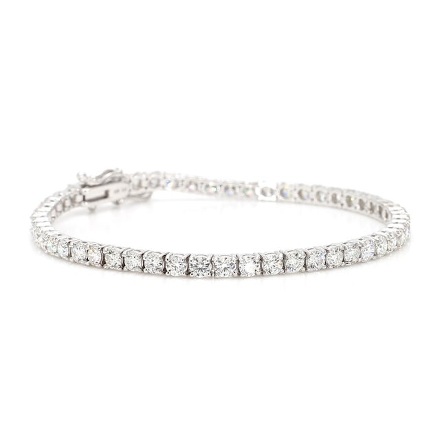 Diamond Tennis Bracelet For Sale - Image 10 of 11