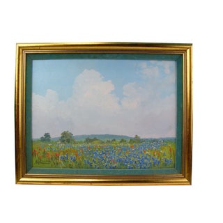 Bill Zaner Texas Bluebonnets Oil Painting For Sale