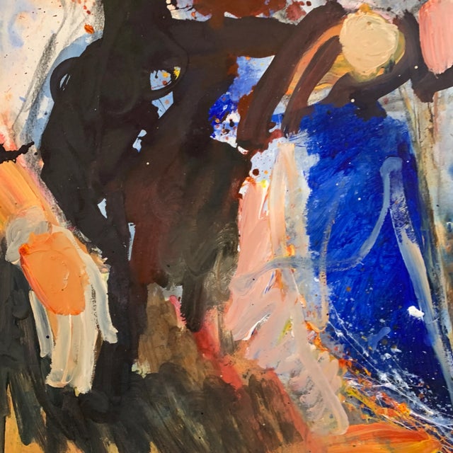 Contemporary Woman in Thought Painting on Paper by Phil Saxon For Sale - Image 3 of 11