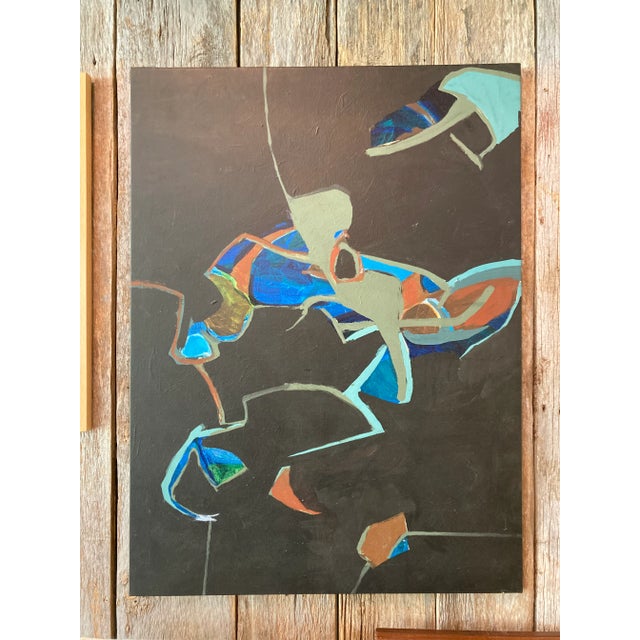 1960s Minimalist Abstract Oil Painting on Canvas For Sale - Image 10 of 10