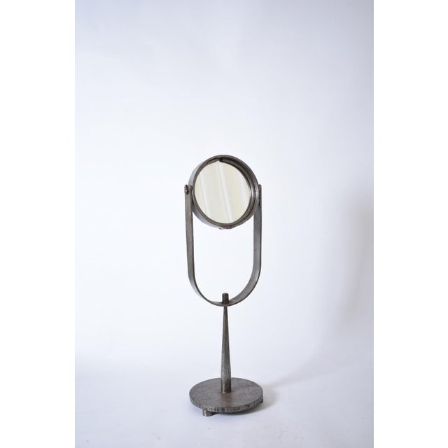 1960s Brutalist Wrought Iron Table Mirror, 1960s For Sale - Image 5 of 5