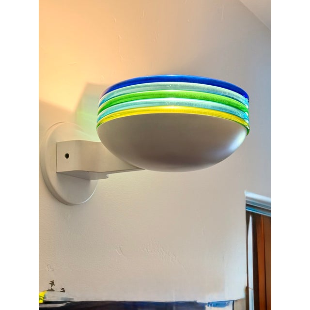 1980s Leucos L670 Italian Murano and Metal Glass Sconces - a Pair For Sale In Los Angeles - Image 6 of 14