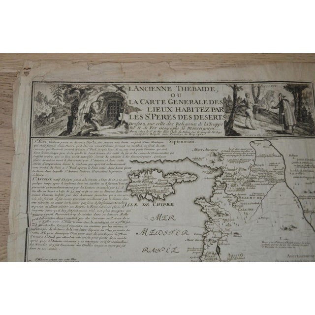 Pair of Rare French Engraved Maps – Ancient & New Thebaid, Nicolas De Fer, 1700 For Sale - Image 6 of 12