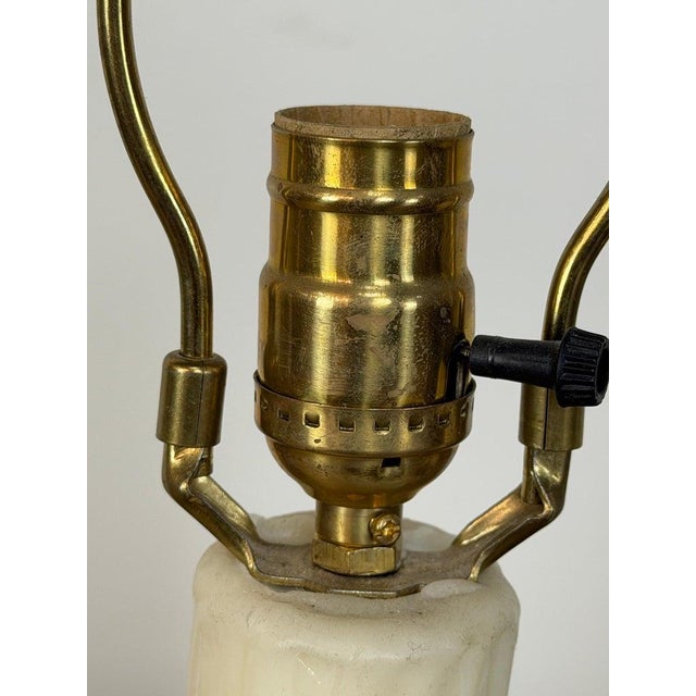 Mid 20th Century Mid 20th Century English Brass Table Lamps - Lion Paw Feet With Original Shades - a Pair For Sale - Image 5 of 15