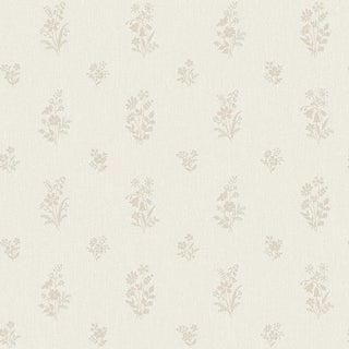 Boråstapeter Petit Fleurs Wallpaper in Natural For Sale