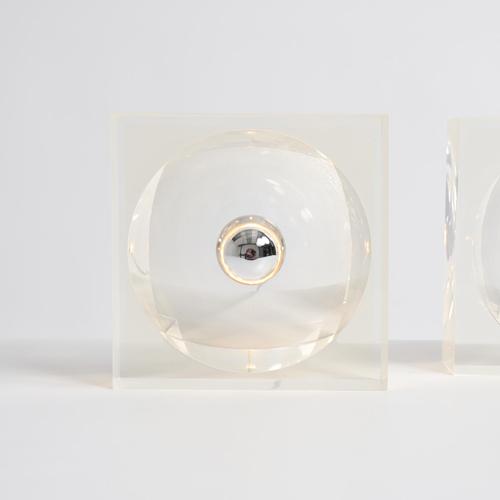 Plastic Acrylic Glass Table Lamp by Michel Dumas, 1970s For Sale - Image 7 of 18