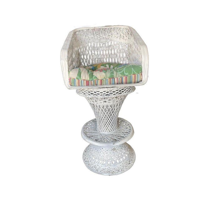 Mid Century Spun Fiberglass Barstool and Dry Bar Set by Woodard For Sale - Image 11 of 15