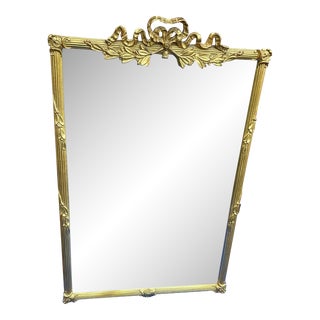 1980s Carvers Guild Gold Beveled Mirror For Sale