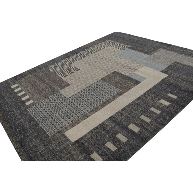 Art Deco Rug & Kilim’s Modern French Art Deco Rug, With Geometric Patterns For Sale - Image 3 of 7