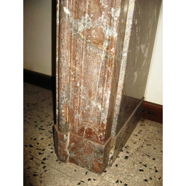 Fireplace in Belgian Breccia Marble For Sale - Image 6 of 13