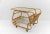 Italian Serving Trolley in Bamboo Rattan and Glass, 1950s For Sale - Image 4 of 17