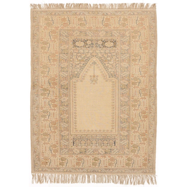 Antique Hand Knotted Turkish Kaisary Rug For Sale In Los Angeles - Image 6 of 6