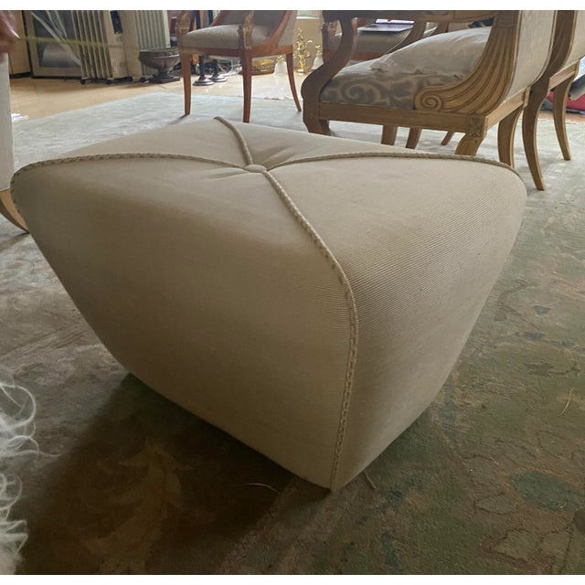 1980s 1980s Upholstered Ottoman For Sale - Image 5 of 6
