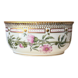 1960s Flora Danica Bowl by Royal Copenhagen // Malva Moschata L. // Exquisite Hand-Painted Fine China