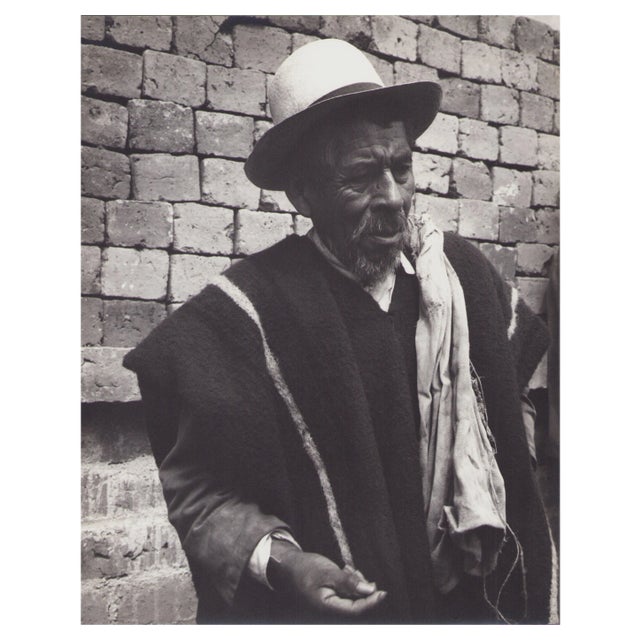 Hanna Seidel, Ecuadorian Man's Handicraft, Black and White Photograph, 1960s For Sale