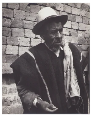 Hanna Seidel, Ecuadorian Man's Handicraft, Black and White Photograph, 1960s