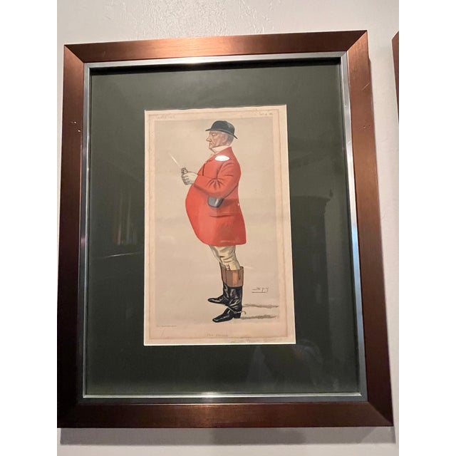 English Antique Set of 10 Vanity Fair Lithograph Prints — Framed, C. 1890–1905 For Sale - Image 3 of 12