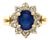 18ct Yellow Gold Sapphire and Diamond Ring 1.80ct 5.7g, Size 4.75 For Sale