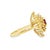 Contemporary Late 20th-Century 14k Yellow Gold Oval Ruby and Diamond Ballerina Ring, Size 7 For Sale - Image 3 of 4