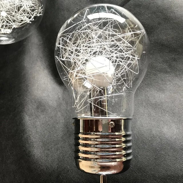 Ceiling Lamps in Chrome and Glass, Set of 2 For Sale - Image 9 of 18