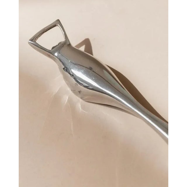 Mid-Century Silver-Plated Goose Bottle Opener, Italy, 1960s For Sale - Image 9 of 11