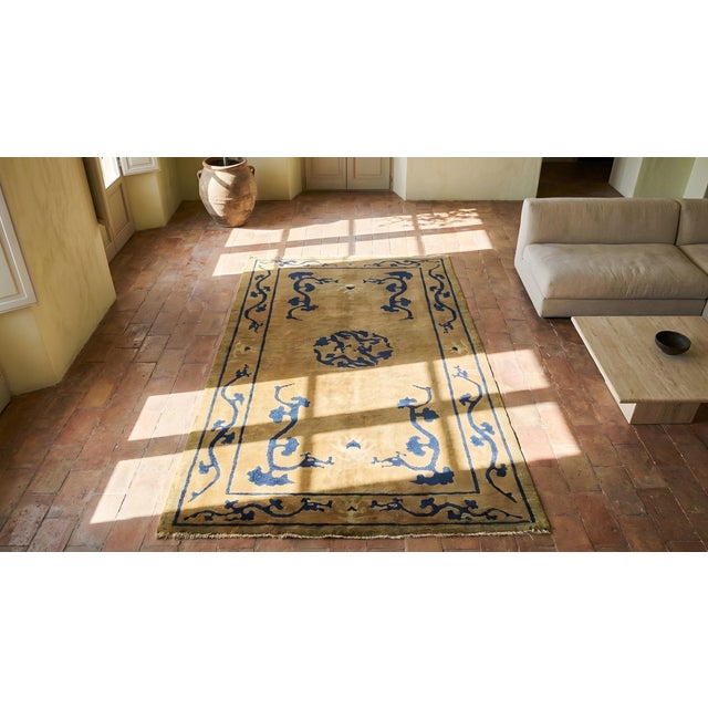 1920s Early 20th Century Chinese Peking Dragon Carpet For Sale - Image 5 of 7