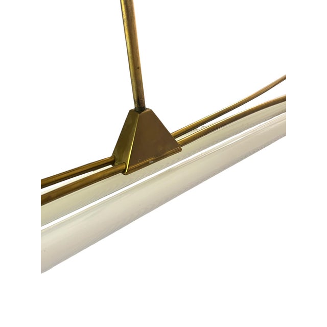 Art Deco Industrial Brass Hanging Light by Kaiser & Co, 1930s For Sale - Image 4 of 12