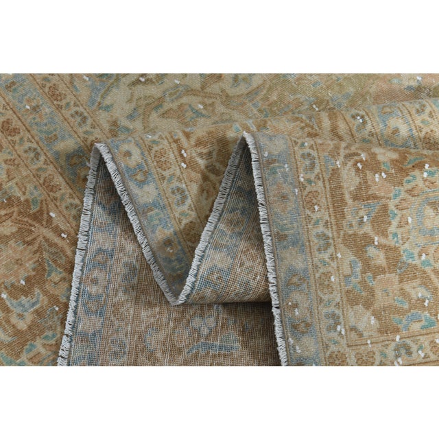 1970s Vintage Persian Handknotted Wool Orange Oversize Area Rug For Sale - Image 10 of 11