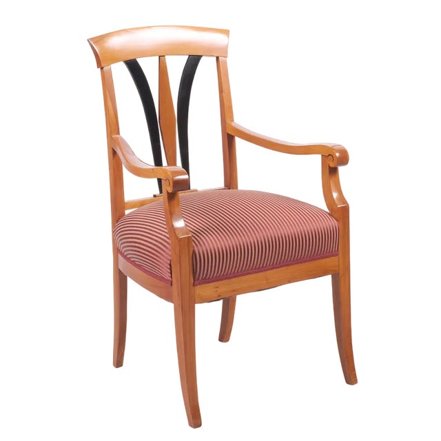 Biedermeier Armchair in Cherrywood, Southern Germany, 1820s For Sale