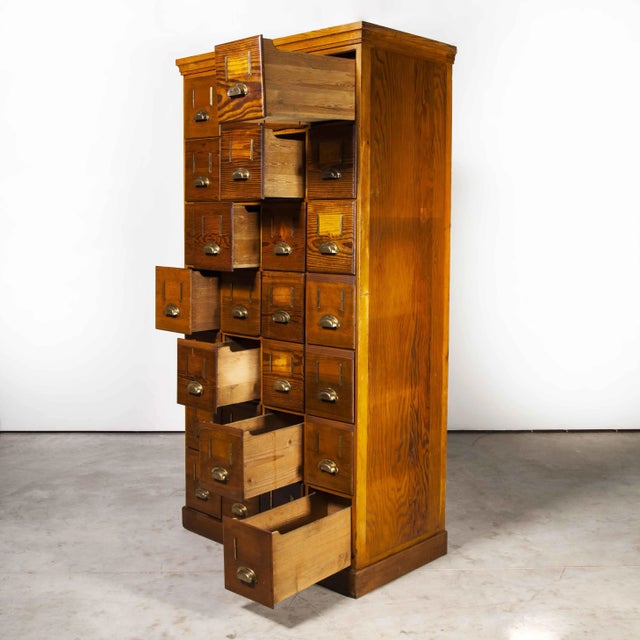 Tall Chest of 28 Drawers, 1940s For Sale - Image 11 of 16