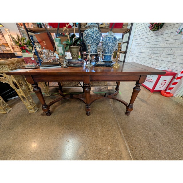 American Narrow Vintage Tavern Dining Table Solid Wood For Sale - Image 3 of 11