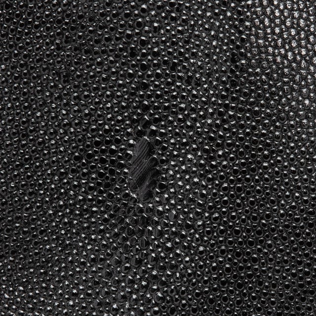 Modern Abstract Sculpture in Black Shagreen by Patrick Coard Paris For Sale - Image 10 of 10