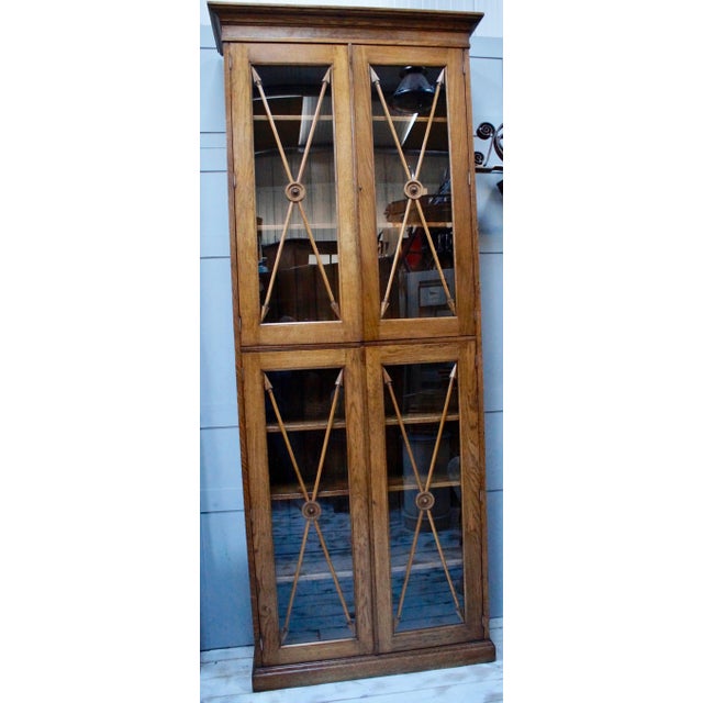 Antique Solid Oak University Bookcase, 1901 For Sale - Image 3 of 14