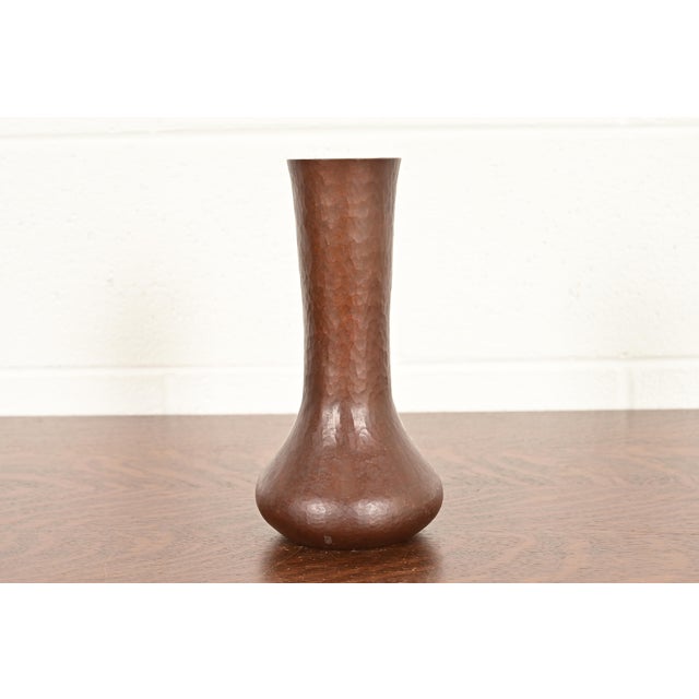 Ramon Ramirez Arts & Crafts Hammered Copper Vase For Sale - Image 12 of 12