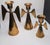 Stunning set of Modern Brass Angel Candlesticks. Featuring a unique mid-century modern winged design, this trio includes...