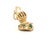 Mid 20th Century Mid 20th Century 18k Yellow Gold Turquoise Medieval Knights Helmet Charm Pendant For Sale - Image 5 of 9