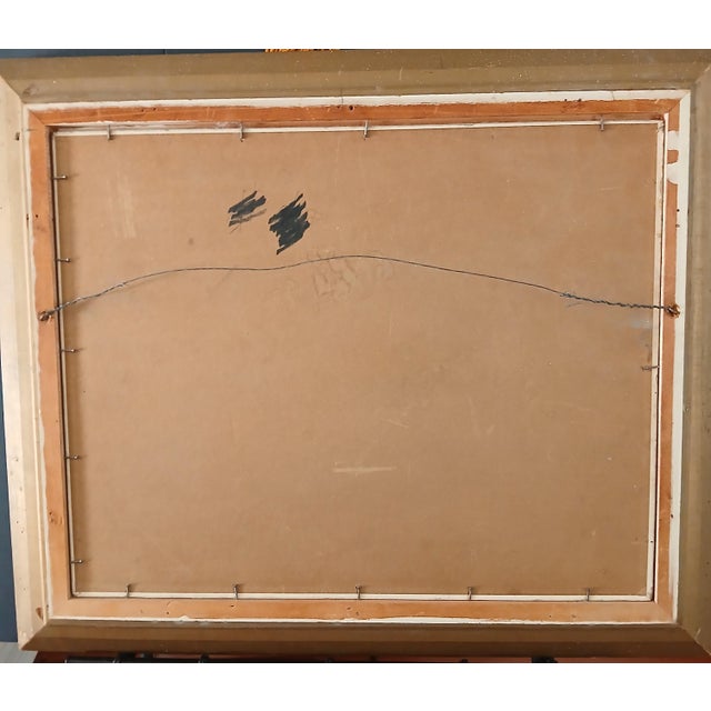 Mid 20th Century Frank Ferruzza the Blizzard- Oil on Canvasboard Listed Artist C. 1960s For Sale - Image 5 of 5