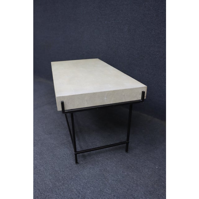 Lillian August for Hickory White Faux Shagreen Writing Desk For Sale - Image 15 of 17
