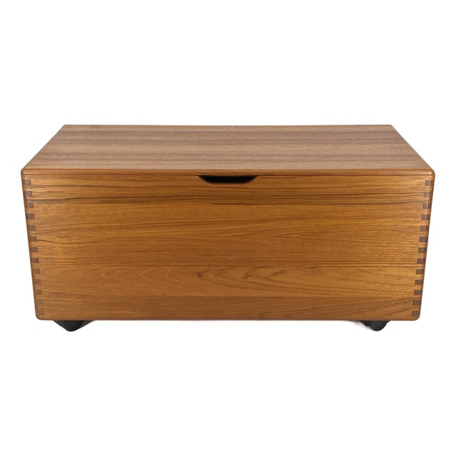 Chest in Teak with Wheels from Salin Møbler, Denmark, 1960s For Sale