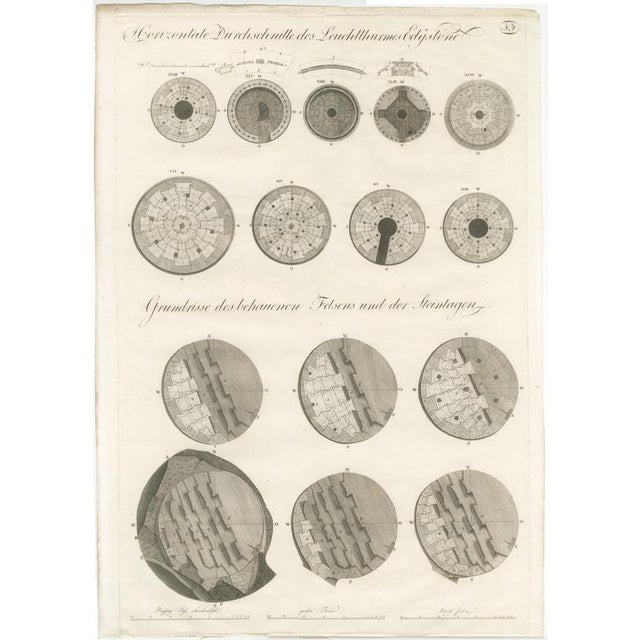 Lighthouse Architecture and Engineering Engravings, 1800, Paper, Set of 3 For Sale - Image 3 of 11